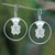 Sterling silver dangle earrings, 'Sweet Greetings' - Whimsical Round Sterling Silver Dangle Earrings