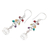 Multi-gemstone beaded dangle earrings, 'Chakra of Life' - Chakra-Themed Multi-Gemstone Beaded Dangle Earrings