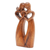 Wood sculpture, 'Dancing with Hubby' - Hand-Carved Romantic Suar Wood Sculpture of a Couple
