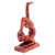 Wood sculpture, 'Time for Yoga' - Hand-Carved Abstract Wood Sculpture of Person in Yoga Pose thumbail