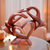Escultura de madera - Escultura abstracta de madera tallada a mano de propuesta de matrimonio