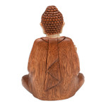 Wood sculpture, 'Peace of Buddha' - Balinese Hand-Carved Suar Wood Sculpture of Master Buddha