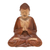 Wood sculpture, 'Meditation Master' - Hand-Carved Suar Wood Sculpture of Meditating Buddha