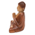 Wood sculpture, 'Meditation Master' - Hand-Carved Suar Wood Sculpture of Meditating Buddha