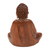 Wood sculpture, 'Meditation Master' - Hand-Carved Suar Wood Sculpture of Meditating Buddha