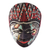 Batik wood mask, 'Purity Sita' - Batik Wood Mask of Hindu Goddess Sita Handcrafted in Java