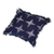 Cotton batik cushion cover, 'Brightest Midnight Star' - Star-Themed Midnight Cotton Batik Cushion Cover with Fringes