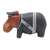 estatuilla de madera - Figura policia hipopotamo suar pintada a mano
