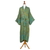 Men's batik rayon robe, 'Greenery' - Men's Patterned Batik Rayon Robe in Green Turquoise & Brown thumbail