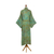 Men's batik rayon robe, 'Greenery' - Men's Patterned Batik Rayon Robe in Green Turquoise & Brown (image 2d) thumbail