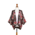 Batik silk kimono jacket, 'Modern Flair' - Handwoven Silk Kimono Jacket with Geometric Batik Motifs thumbail