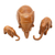 Wood sculptures, 'Family Fun' (set of 3) - Hand-Carved Elephant Suar Wood Sculptures (Set of 3)