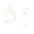 Sterling silver dangle earrings, 'Open Heart' - Polished Sterling Silver Heart Themed Dangle Earrings