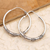Sterling silver hoop earrings, 'Mystic Cycles' - Polished Traditional Sterling Silver Hoop Earrings from Bali (image 2) thumbail