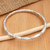 Sterling silver bangle bracelet, 'Bamboo Vibes' - Bamboo Themed Sterling Silver Bangle Bracelet Made in Bali