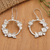 Sterling silver dangle earrings, 'Blooming Union' - Polished Floral Sterling Silver Dangle Earrings from Bali