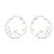 Sterling silver hoop earrings, 'Mushroom World' - Nature-Themed Round Sterling Silver Hoop Earrings thumbail