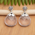 Rose quartz dangle earrings, 'Romance Drop' - Drop-Shaped 13-Carat Rose Quartz Dangle Earrings (image 2b) thumbail