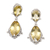 Lemon quartz dangle earrings, 'Imperial Bliss' - 17-Carat Pear and Marquise Lemon Quartz Dangle Earrings thumbail