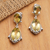 Lemon quartz dangle earrings, 'Imperial Bliss' - 17-Carat Pear and Marquise Lemon Quartz Dangle Earrings (image 2b) thumbail