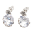 Cubic zirconia button earrings, 'White Mystique' - Sterling Silver Button Earrings with Cubic Zirconia thumbail
