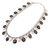 Smoky quartz and cultured pearl beaded necklace, 'Eclipses' - Traditional Smoky Quartz and Cultured Pearl Beaded Necklace