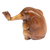 Holzskulptur - Skulptur eines Elefanten, der ein Buch liest, handgeschnitzt aus Holz