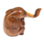 Wood sculpture, 'Bookworm Elephant' - Sculpture of an Elephant Reading a Book Hand-Carved in Wood (image 2c) thumbail