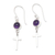 Amethyst dangle earrings, 'Heavenly Purple' - Polished Cross-Themed Amethyst Dangle Earrings from Bali thumbail