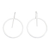 Sterling silver drop earrings, 'Minimalist Hour' - Brushed-Satin-Finished Round Sterling Silver Drop Earrings