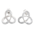 Sterling silver button earrings, 'Little Triquetra' - Celtic Triquetra-Shaped Sterling Silver Button Earrings
