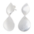 Sterling silver drop earrings, 'Plump Petals' - Abstract Petal-Shaped Sterling Silver Drop Earrings