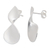 Sterling silver drop earrings, 'Plump Petals' - Abstract Petal-Shaped Sterling Silver Drop Earrings