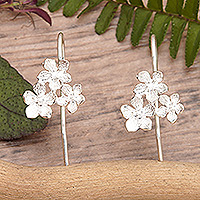 Sterling silver drop earrings, 'Sweetness Bouquet'