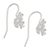 Sterling silver drop earrings, 'Sweetness Bouquet' - Floral Brushed-Satin Sterling Silver Drop Earrings from Bali