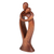 Wood sculpture, 'Valentine Romance' - Hand-Carved Romantic Semi-Abstract Suar Wood Sculpture