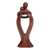 Wood sculpture, 'Valentine Romance' - Hand-Carved Romantic Semi-Abstract Suar Wood Sculpture (image 2c) thumbail