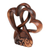 Wood sculpture, 'Beloved Heart' - Handmade Heart-Themed Floral and Leafy Suar Wood Sculpture (image 2c) thumbail