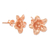 Rose gold-plated button earrings, 'Spring Frangipani' - 18k Rose Gold-Plated Floral Sterling Silver Button Earrings