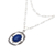 Collar con colgante de lapislázuli - Collar moderno con colgante de lapislázuli en plata de primera ley