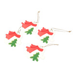 Wood ornaments, 'Christmas Snowmen' (set of 4) - Set of 4 Hand-Painted Wood Snowmen Ornaments from Bali