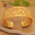 Gold-plated filigree cuff bracelet, 'Pure Grandeur' - Vine-Themed 22k Gold-Plated Filigree Cuff Bracelet