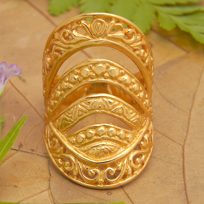 Antique Gold Finish Temple Cocktail Ring 3591-7656 – Dazzles Fashion and  Costume Jewellery
