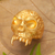 Gold-plated cocktail ring, 'Trunyan Emissary' - Skull-Shaped 22k Gold-Plated Cocktail Ring from Bali