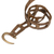 Cinturón de cuero - Cinturón moderno de cuero marrón oscuro con hebilla de gancho de latón