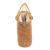 Natural fiber handle bag, 'Swan Love' - Natural Fiber Handle Bag with Sterling Silver Swan Motifs