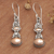 Gold-accented dangle earrings, 'Golden Glare' - Traditional 18k Gold-Accented Dangle Earrings from Bali