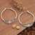 Gold-accented hoop earrings, 'Kingdom Flair' - Traditional 18k Gold-Accented Hoop Earrings from Bali