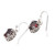 Garnet dangle earrings, 'Tiny Flame' - Two-Carat Natural Garnet Dangle Earrings from Bali (image 2b) thumbail