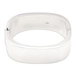 Sterling silver wristband bracelet, 'Shine on Your Own' - Minimalist Sterling Silver Bangle-Style Wristband Bracelet